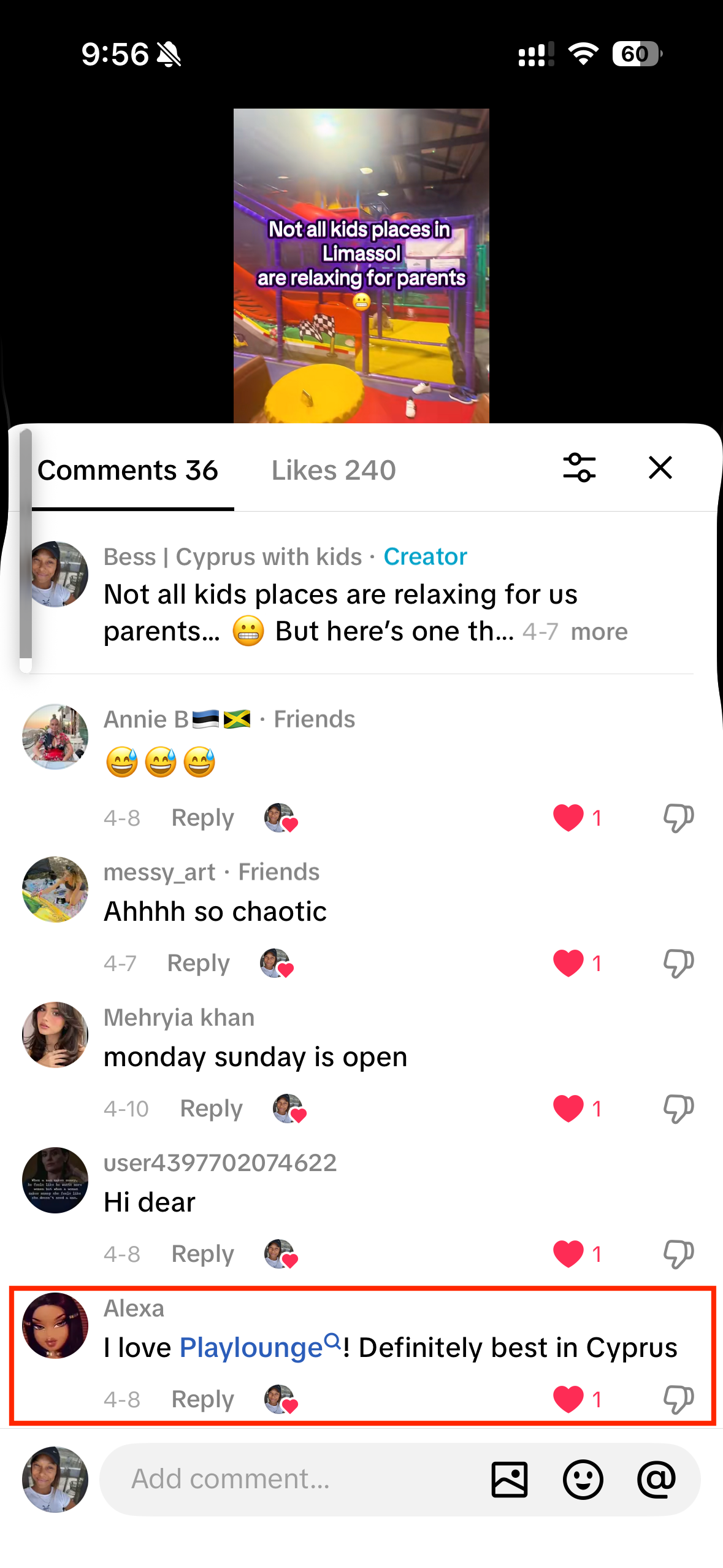 Parent comment